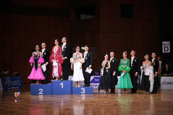 Podium of the WDSF Open Standard Senior I